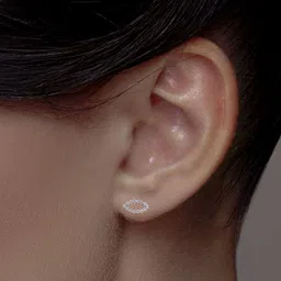 C KRISHNIAH CHETTY JEWELLERS PVT LTD 18KT Gold Halo Diamond With Post & Back Closure-picture-25