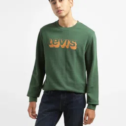 levi's Men's Brand Logo Crew Neck Sweatshirt image 2