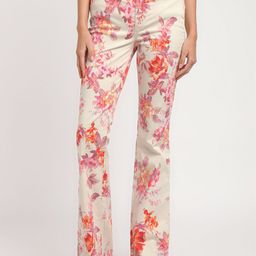 GUESS Women Floral Printed Flared High-Rise Trousers-picture-12