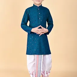 Cae Boys Paisley Embroidered Kurta with Patiala-picture-45