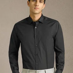 Louis Philippe Men Solid Spread Collar Formal Shirt-picture-37