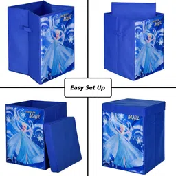 YK Navy Blue & white 2 Pieces Disney Frozen Printed Regular Multi-Utility Organisers image 3