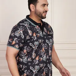 AUSTIVO Floral Printed Polo Collar Regular Fit T-shirt image 5