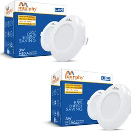 murphy 3W LED Hexa Deep Junction Box Downlight (Warm White, Golden Yellow),Pack of 2 Ceiling Light Ceiling Lamp-picture-23