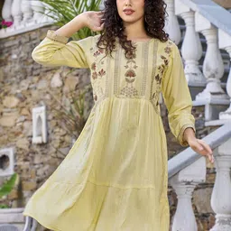 Puretouch Embroidered Fit & Flare Dress-picture-21
