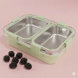 kello Lunch Box With Inner Stainless Steel & Secure Lock For School & Outdoor_W160 2 Containers Lunch Box-picture-20