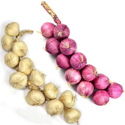 reiki crystal products Artificial Vegetables - Artificial Onin With Garlic for Kitchen Wall Hanging Decor Parties Restaurants Table Centerpiece Décor Pack of 2 pc Artificial Fruit-picture-10