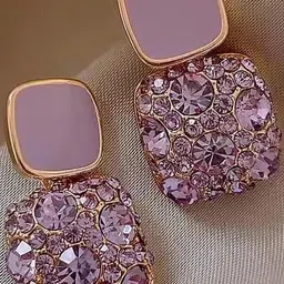 Adornity Women Purple Earrings-image-39