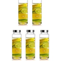 SOMIL Set Of 5 Glass Water Bottle-image-56