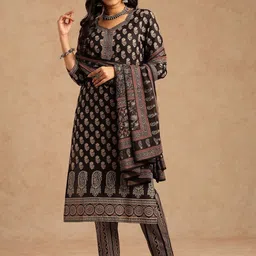 KALINI Women Ethnic Motifs Printed Regular Pure Cotton Kurta with Trousers & With Dupatta-picture-31