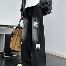 StyleCast Men Baggy Mid-Rise Printed Washed Jeans image 2