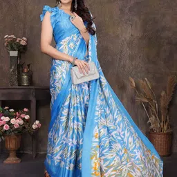 KALINI Floral Silk Blend Tussar Saree-picture-41