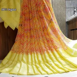 GHAN SALS Geometric Printed Solid Border Saree-picture-27