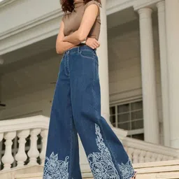 Style Island Women Embroidered Relaxed Fit Mid-Rise Jeans-picture-50