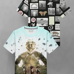 HELLCAT Boys 2 Printed Applique T-shirt-image-69