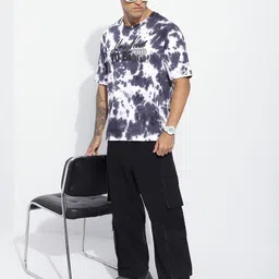 Difference of Opinion Type And Dye Printed Oversized Pure Cotton T-shirt image 4