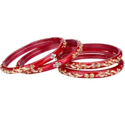 SOMIL Set Of 16 Stone-Studded Bangle image 4