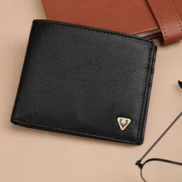 Allen Solly Men Brand Logo Textured Leather Two Fold Wallet-picture-34