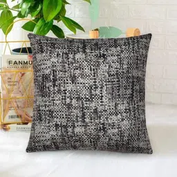 Tesmare Brown Set of 5 Geometric Velvet Square Cushion Covers image 3