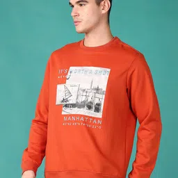 V-Mart Men Graphic Printed Round Neck Sweatshirt image 3