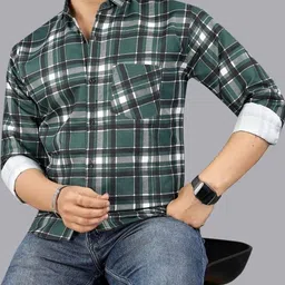 Moda Rapido Men Classic Tartan Checks Checked Casual Shirt image 3