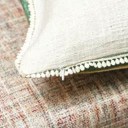 Sangria Palm Stories White Printed Cotton 7-Pieces Square Cushion Covers image 4