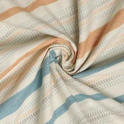 LIVSPACE Multicoloured & Cream-Coloured Striped AC Room 110 GSM Dohar image 2