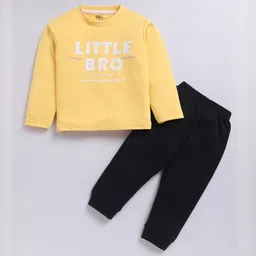 Toonyport Boys Typography Printed Round Neck Pure Cotton T-shirt With Trousers image 2