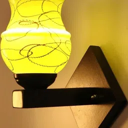 SOMIL Green & White Printed Glass Wall Lamp-picture-51