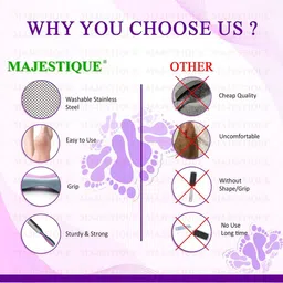 MAJESTIQUE Double Sided Foot File Effective & Multidirectional image 2