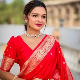 KAPADIYA FAB Woven Design Zari Silk Blend Banarasi Saree image 3