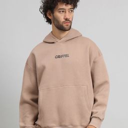 GRIFFEL Men Typography Printed Hood Fleece Pullover Sweatshirt-picture-23