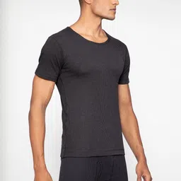 MACHO Men Round-Neck Ribbed Thermal Top image 5