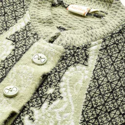 Aarika Self Design Ethnic Motifs Woollen Cardigan image 5