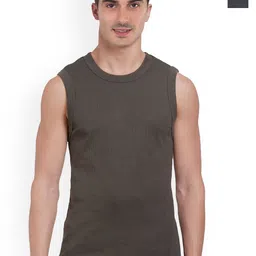 COLORS by Rupa Frontline Pack Of 2 Pure Cotton Tank Vest - Colors_Athlefit-210-CH(1)-Olv(-picture-17