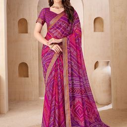 Anouk Rustic Bandhani Pure Chiffon Bandhani Saree-picture-41