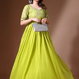 YOYO Fashion Embroidered Maxi Ethnic Dress image 2