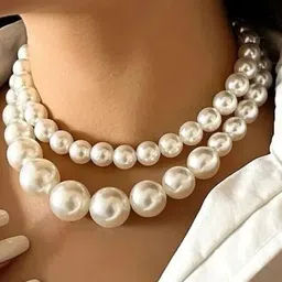 Samridhi DC Layered Pearls Studded Necklace-image-37