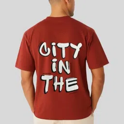 SUN 'N' SUMMER Men Typography Printed Round Neck Oversized T-shirt-picture-35