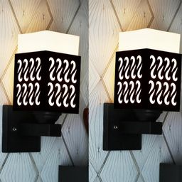 Gojeeva Black Wood Square Wall Lamps-picture-19