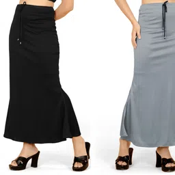 Woo THiNG Fishcut Shapewear Combo Lycra Blend Petticoat-image-43