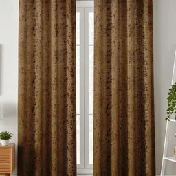 GEET CREATIONS Brown Set of 2 Door Curtain-picture-31