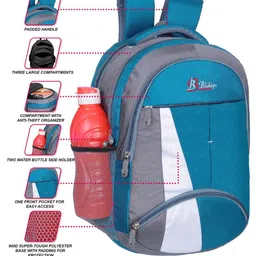 Blubags Colourblocked Padded Laptop Backpack image 3
