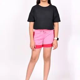 BAESD Girls Mid-Rise Regular Fit Cotton Shorts-image-26