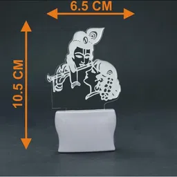 1ST TIME White & Transparent 3D Illusion LED Plug Night Lamps image 2