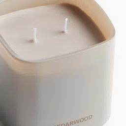 H&M Beige Large Scented Candle In Glass Holder image 4