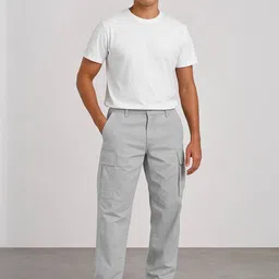 Kotty Men Mid-Rise Relaxed Straight Leg Cargos-picture-44