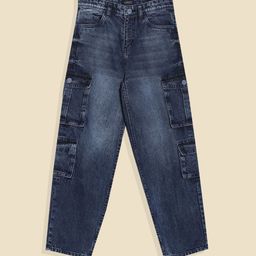 Allen Solly Junior Boys Regular Fit Mid-Rise Mildly Distressed Light Fade Jeans-picture-37