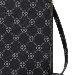 MOMISY Geometric Printed Half Moon Shoulder Bag With Tasselled image 3