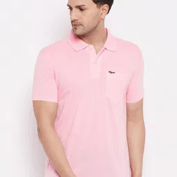 LYCOS Men Solid Polo Collar Cotton T-shirt-picture-39